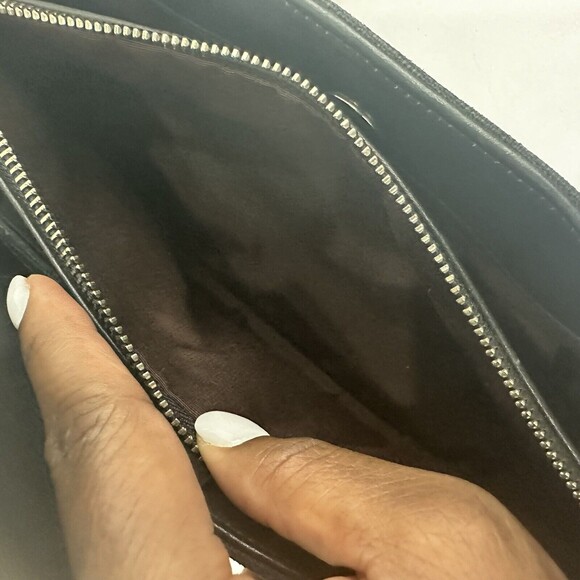 Coach Canvas Purse Black Leather Trim No. MOP-9428 - Picture 11 of 16